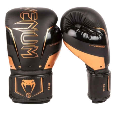 Venum - Elite Evo Boxing Gloves - Black/Bronze